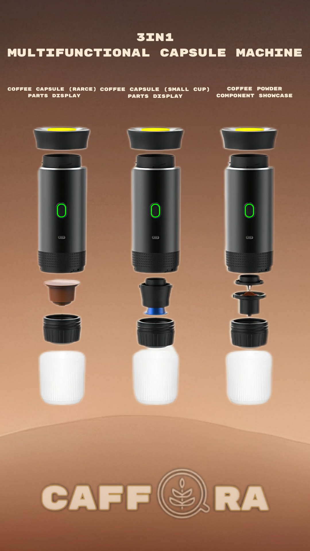 Portable Espresso Machine | 3-in-1 Travel Coffee Maker