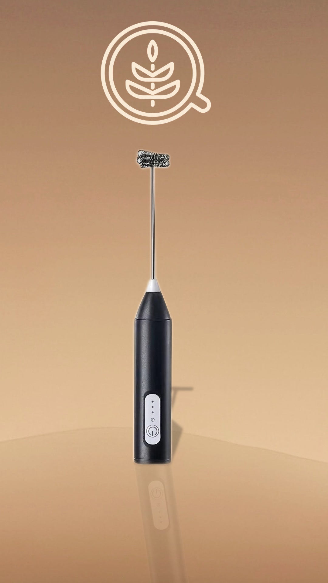 Portable Milk Frother – USB Rechargeable, 3-Speed Handheld Coffee Mixer