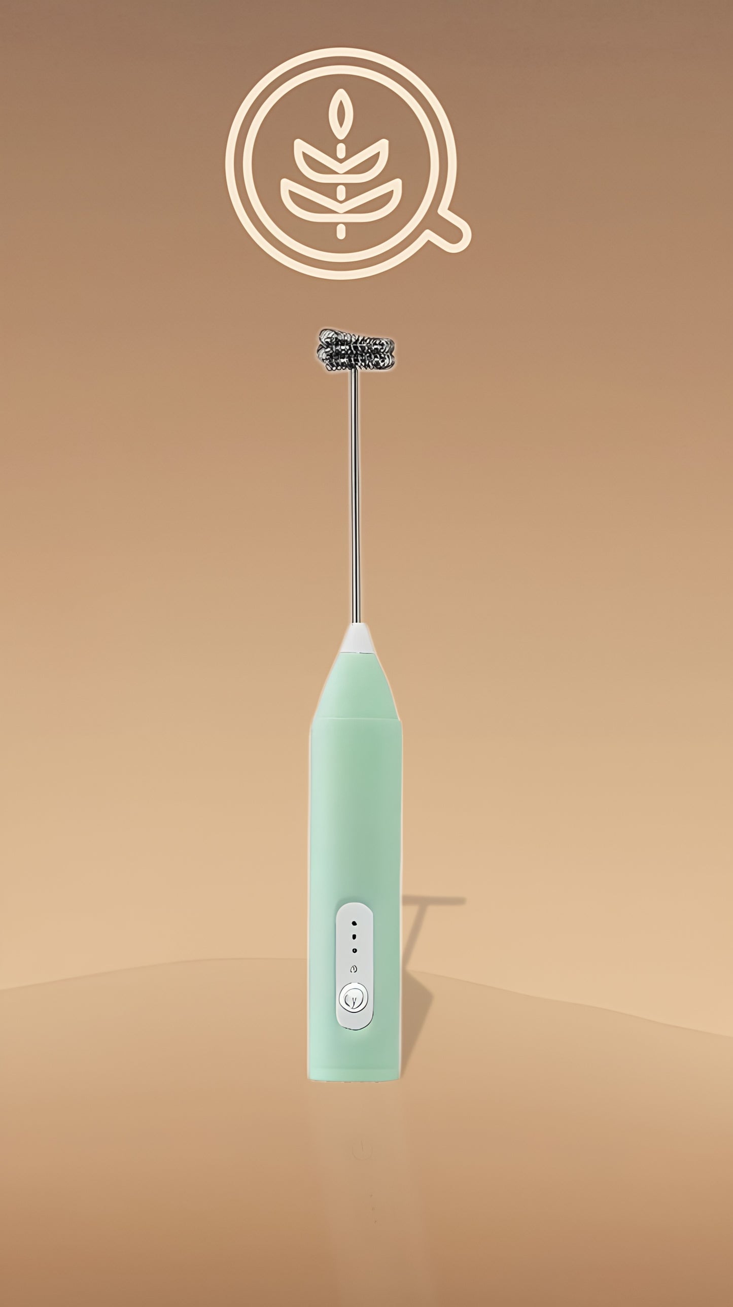 Portable Milk Frother – USB Rechargeable, 3-Speed Handheld Coffee Mixer