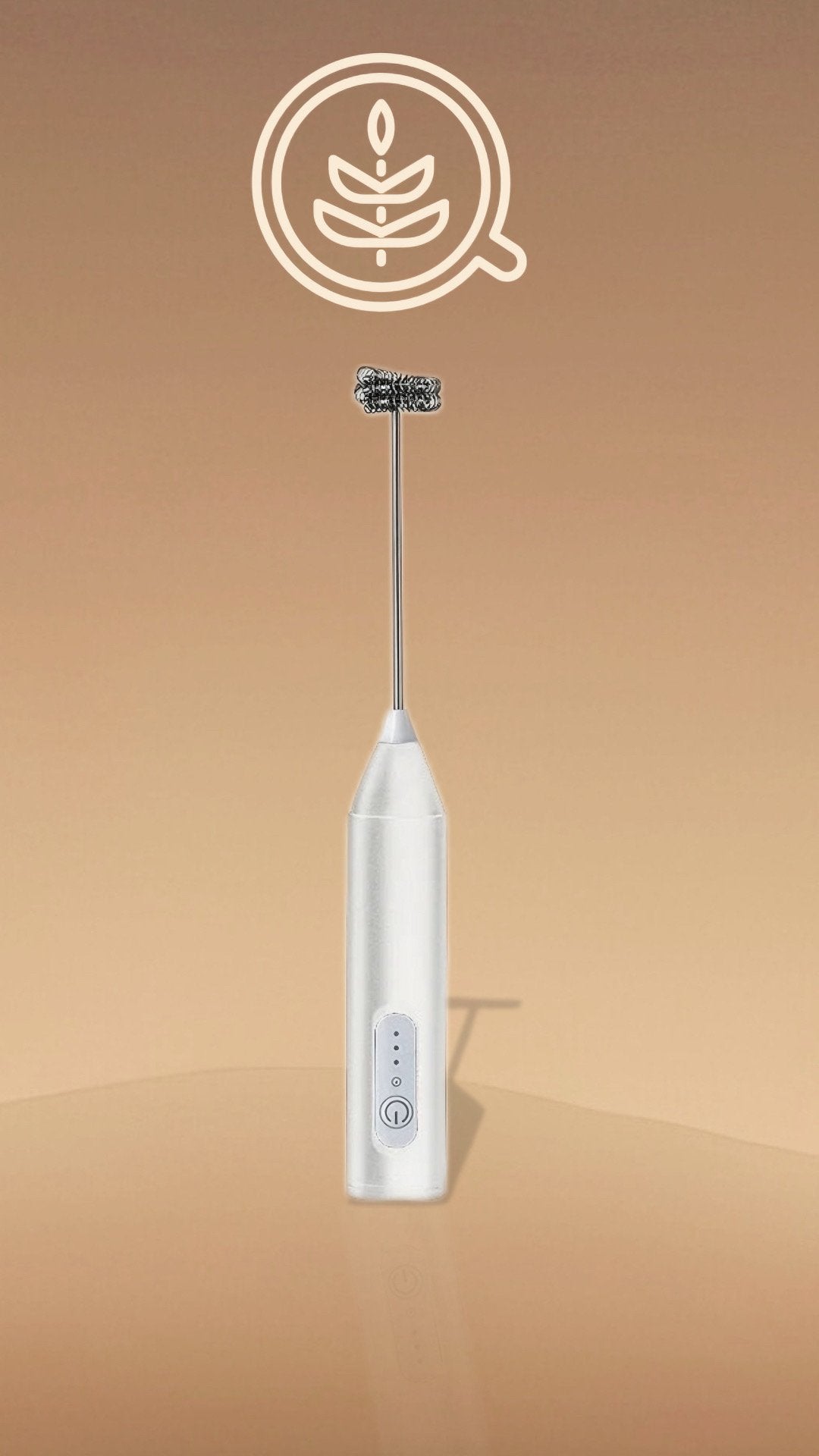 Portable Milk Frother – USB Rechargeable, 3-Speed Handheld Coffee Mixer